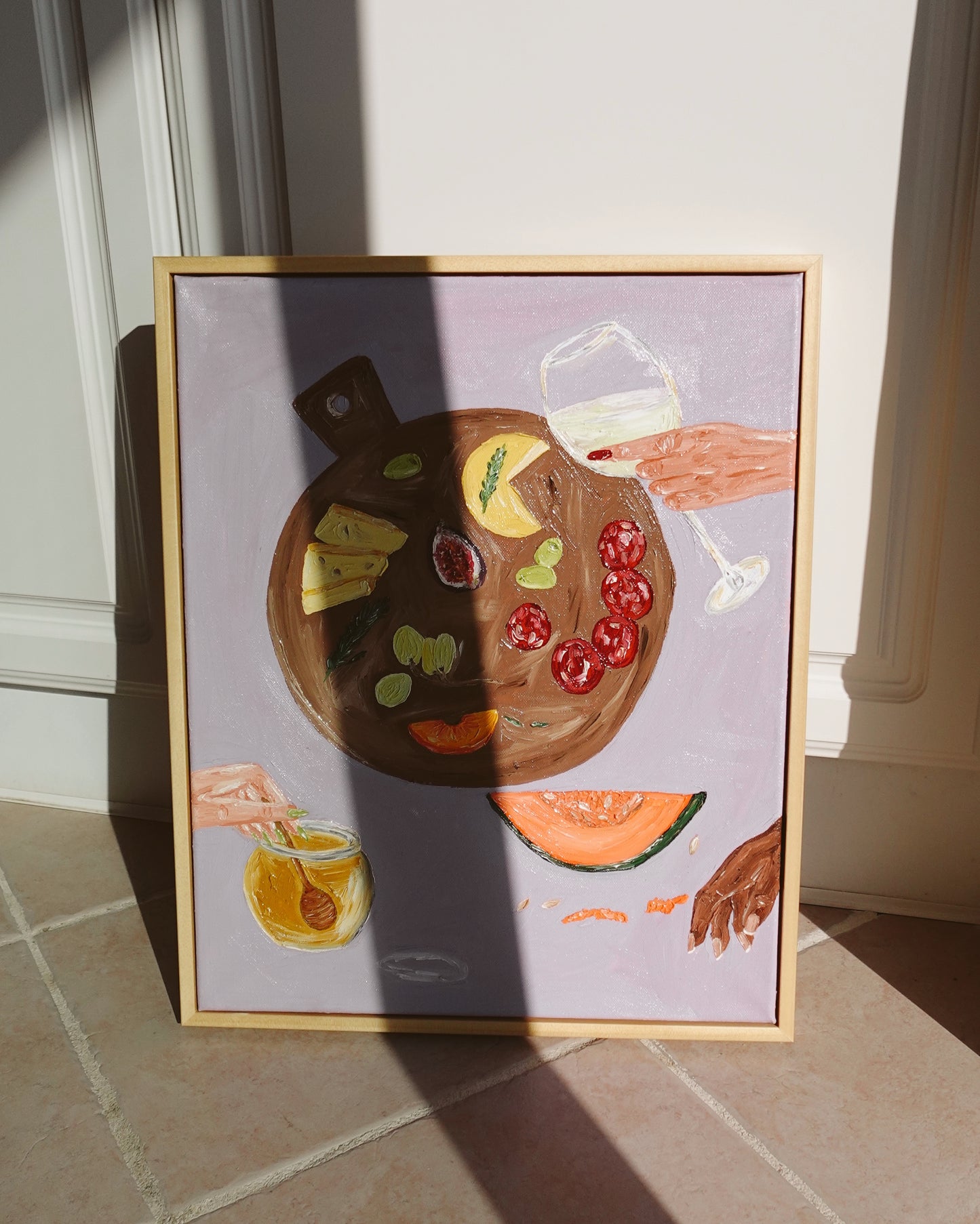 Charcuterie for three Painting