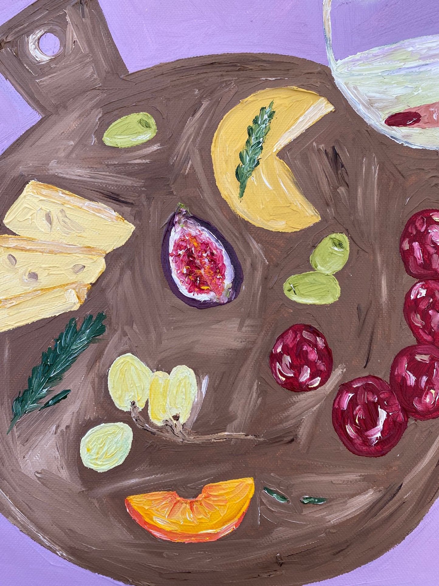 Charcuterie for three Painting