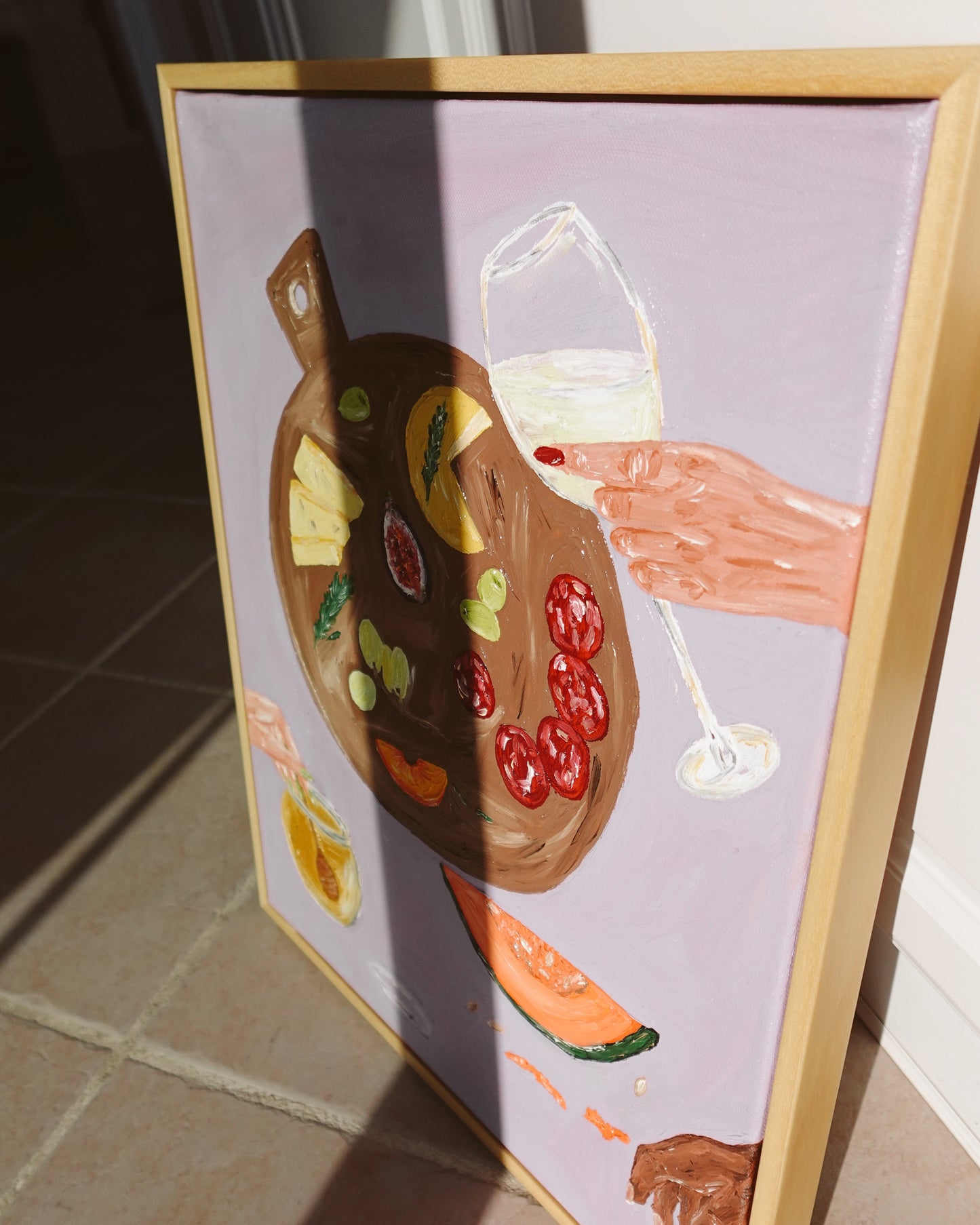 Charcuterie for three Painting