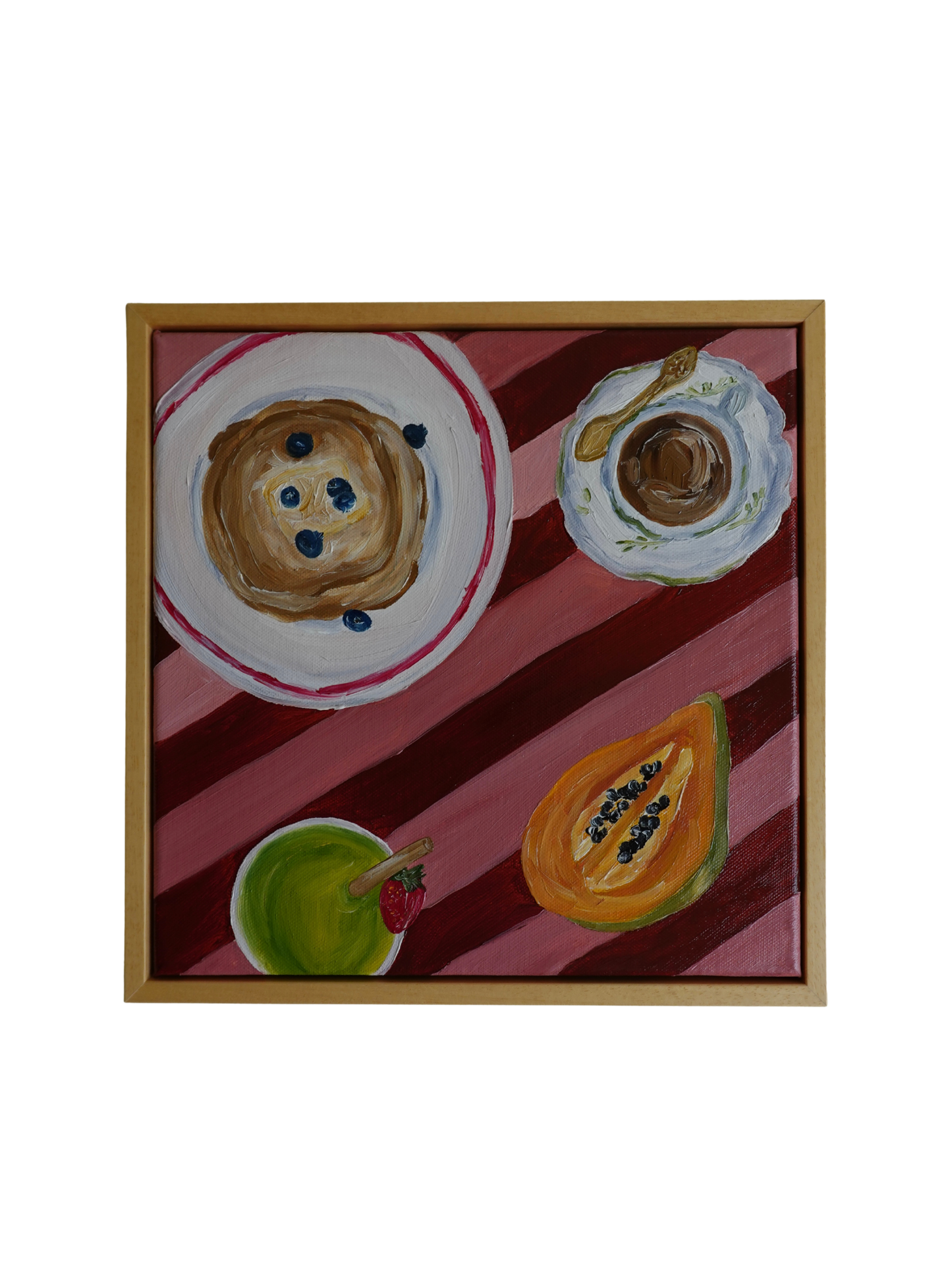 Papaia e panquecas Painting