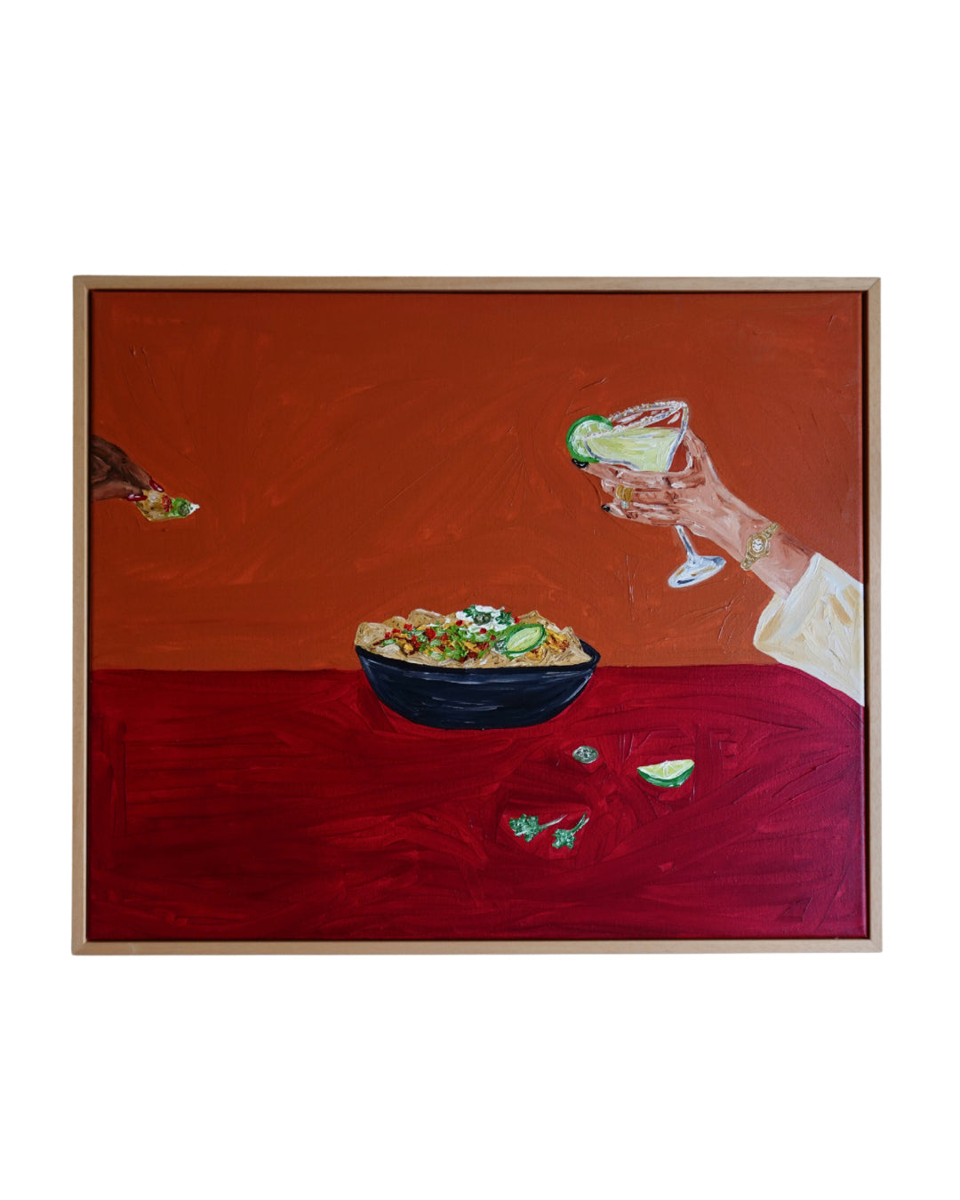Sharing nachos and margaritas Painting