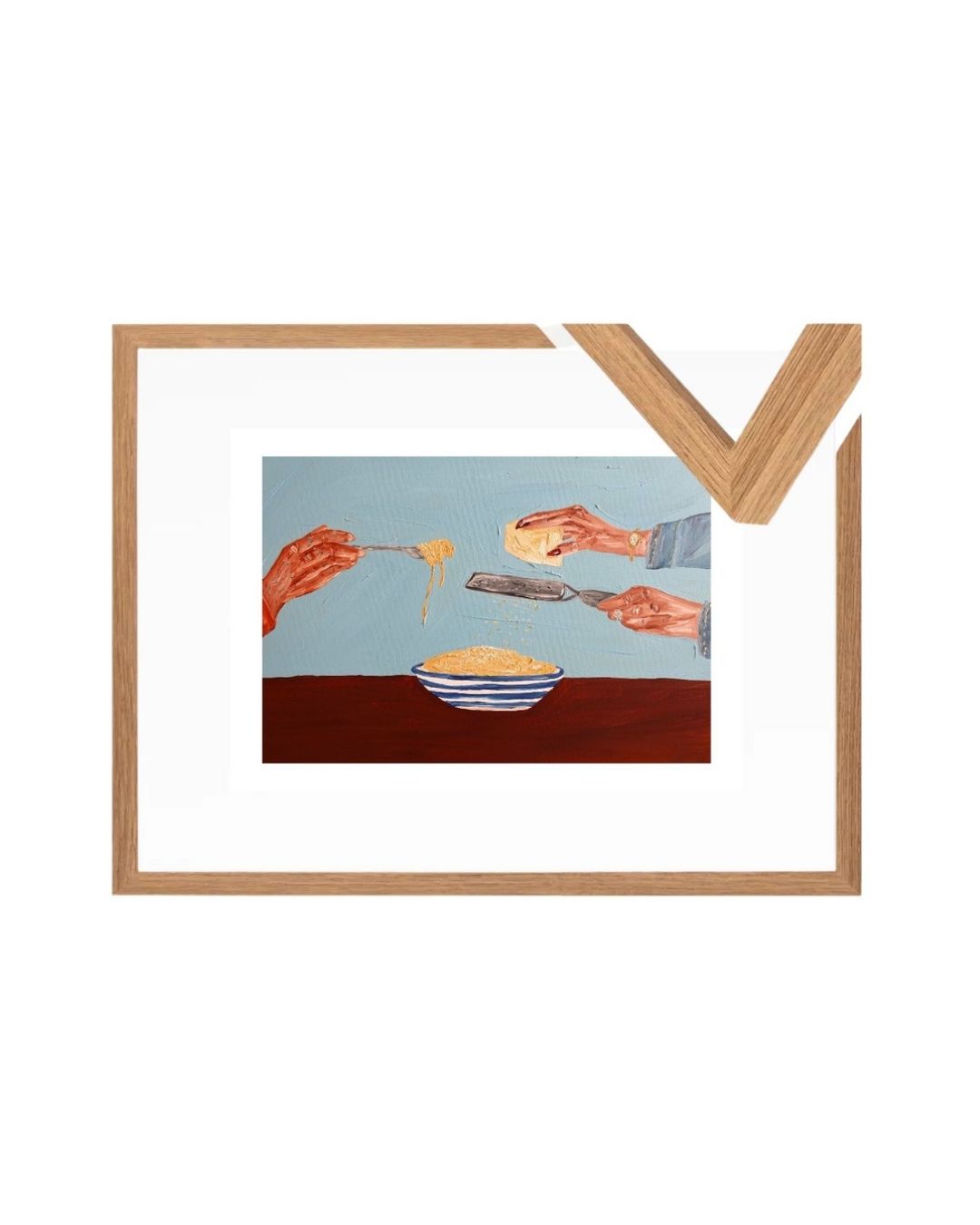 Sharing pasta Fine Art Print