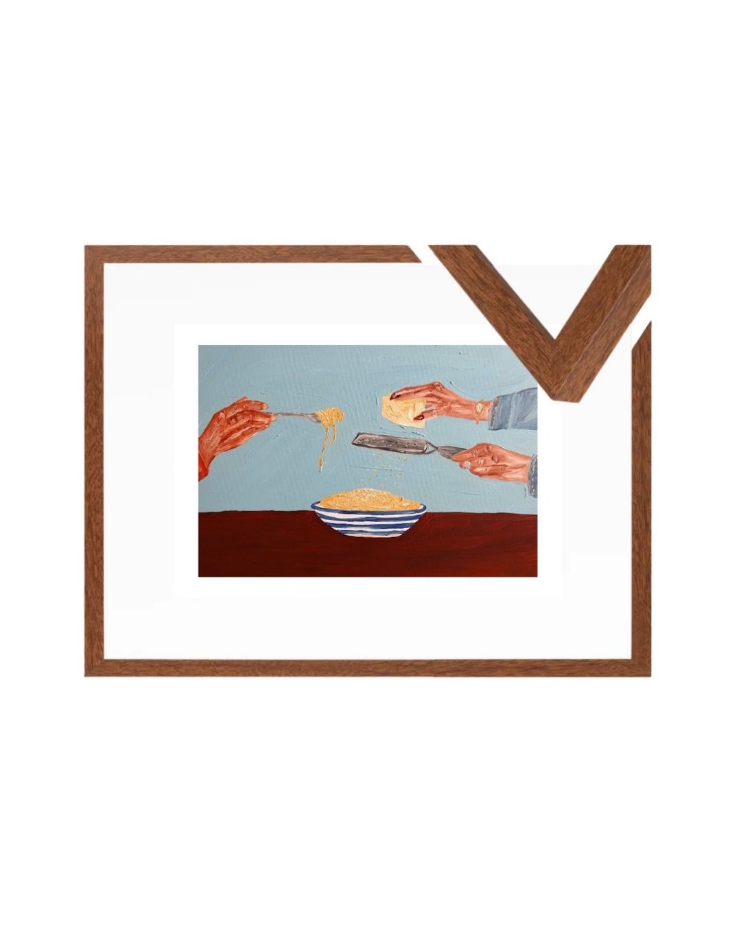 Sharing pasta Fine Art Print
