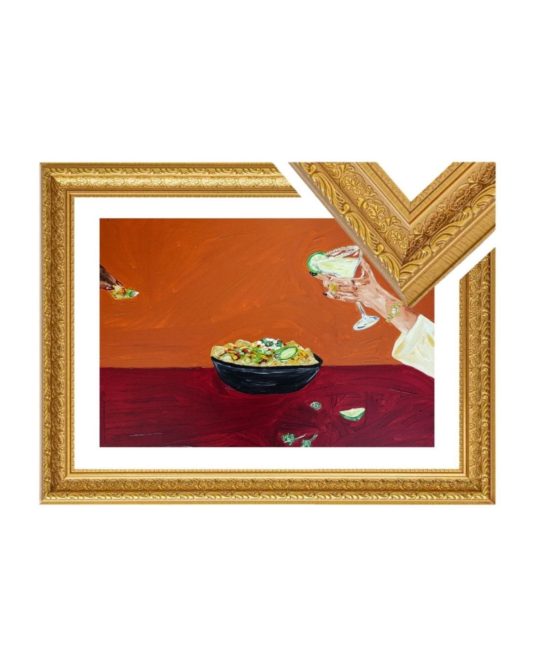 Sharing nachos and margaritas Fine Art Print
