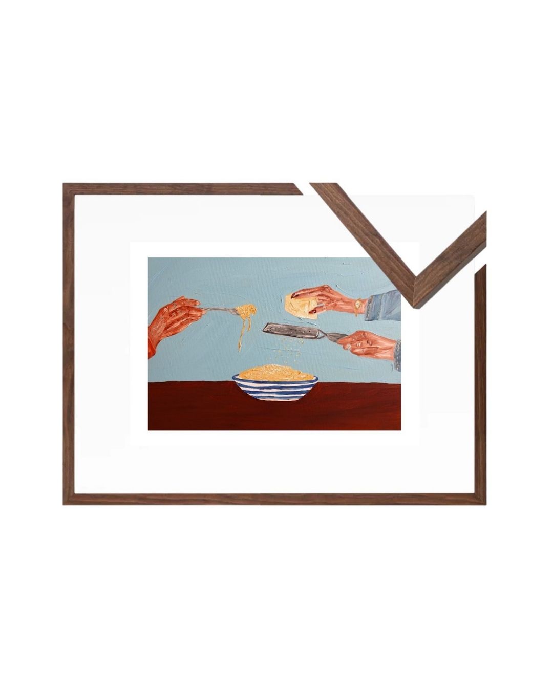 Sharing pasta Fine Art Print