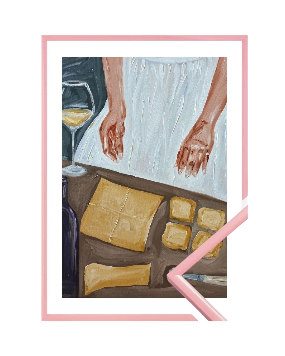 Making ravioli and sippin’ wine Fine Art Print
