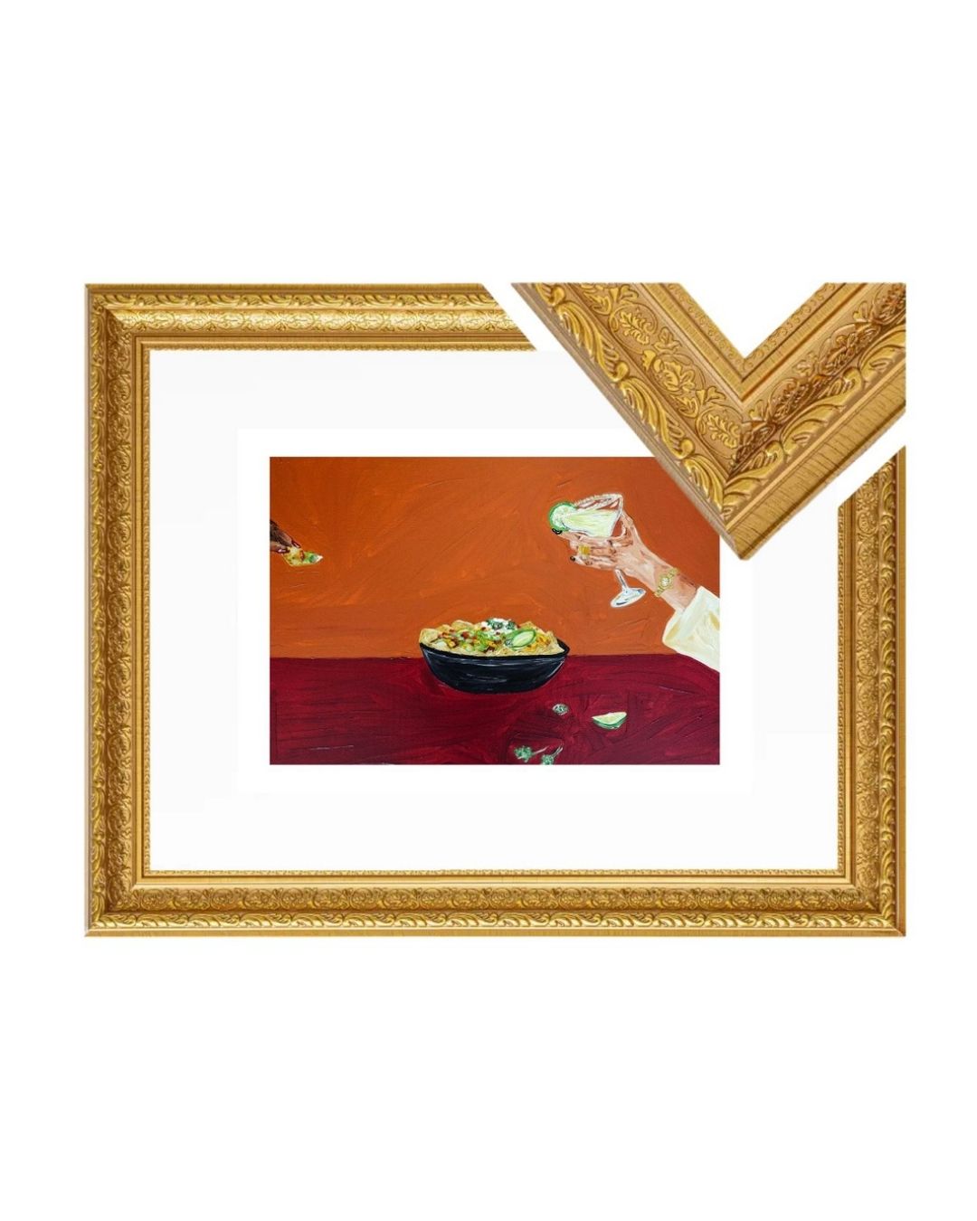 Sharing nachos and margaritas Fine Art Print