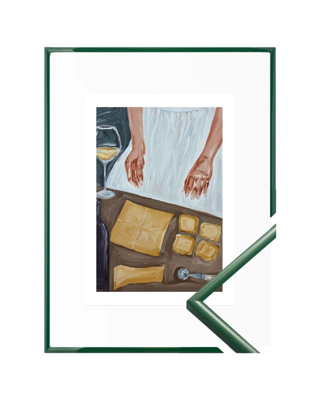Making ravioli and sippin’ wine Fine Art Print