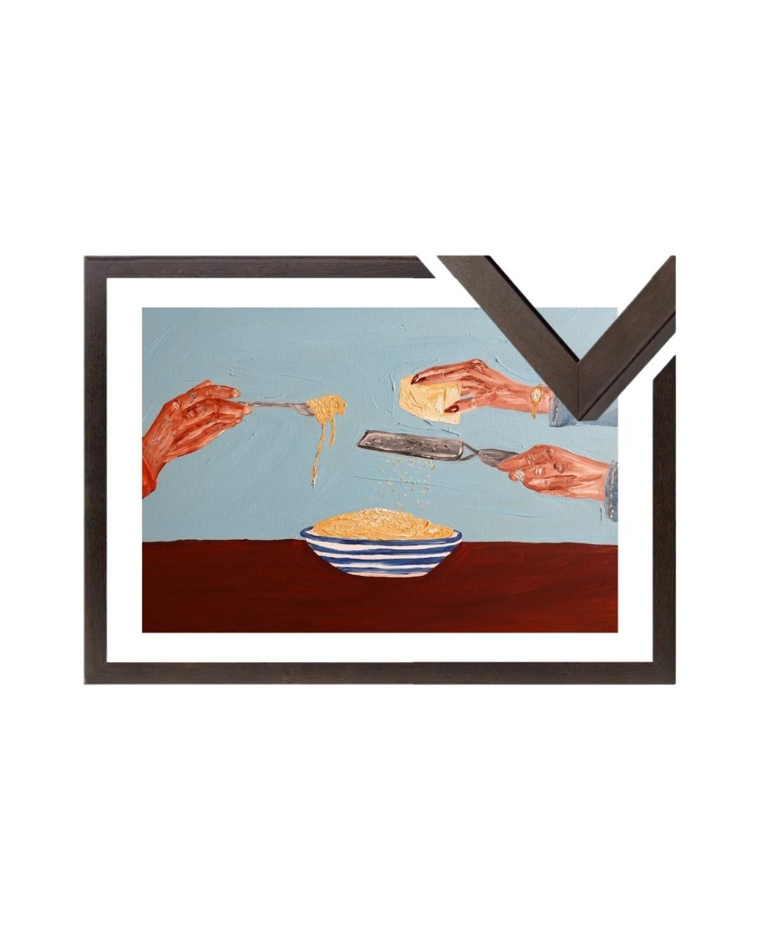 Sharing pasta Fine Art Print