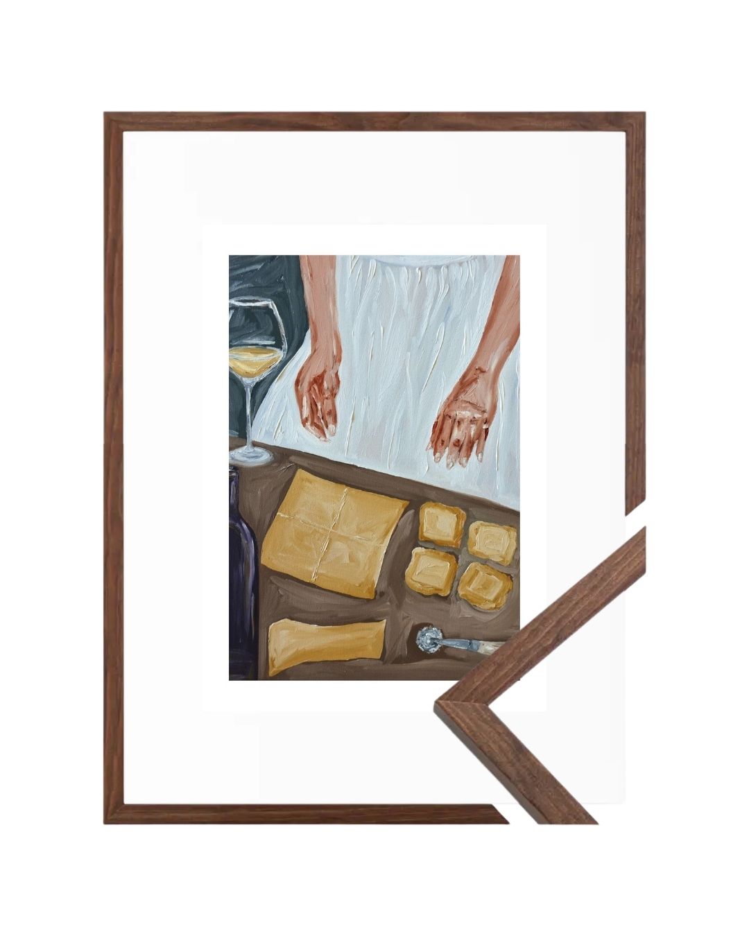 Making ravioli and sippin’ wine Fine Art Print