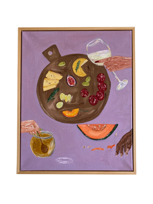 Charcuterie for three Painting