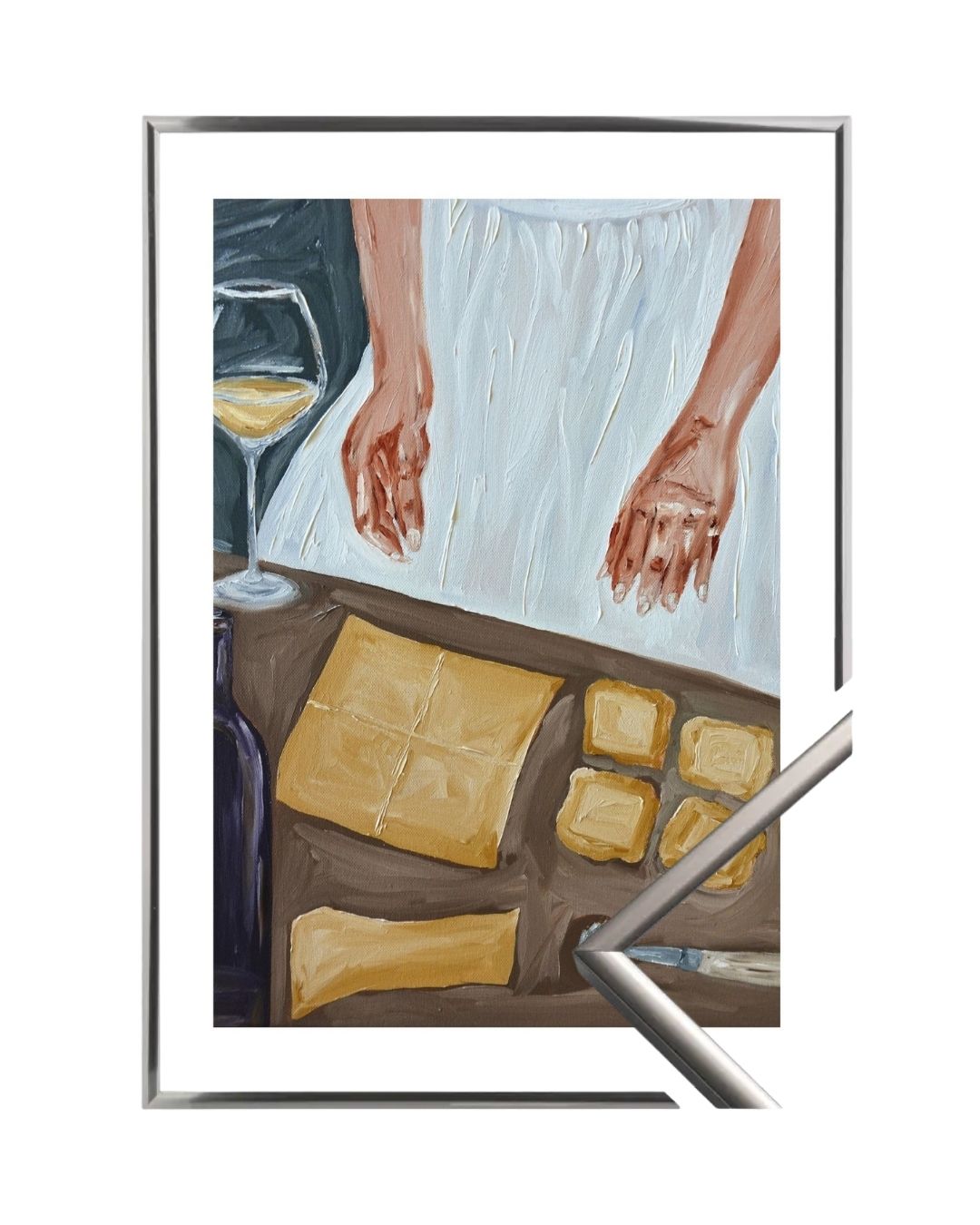Making ravioli and sippin’ wine Fine Art Print