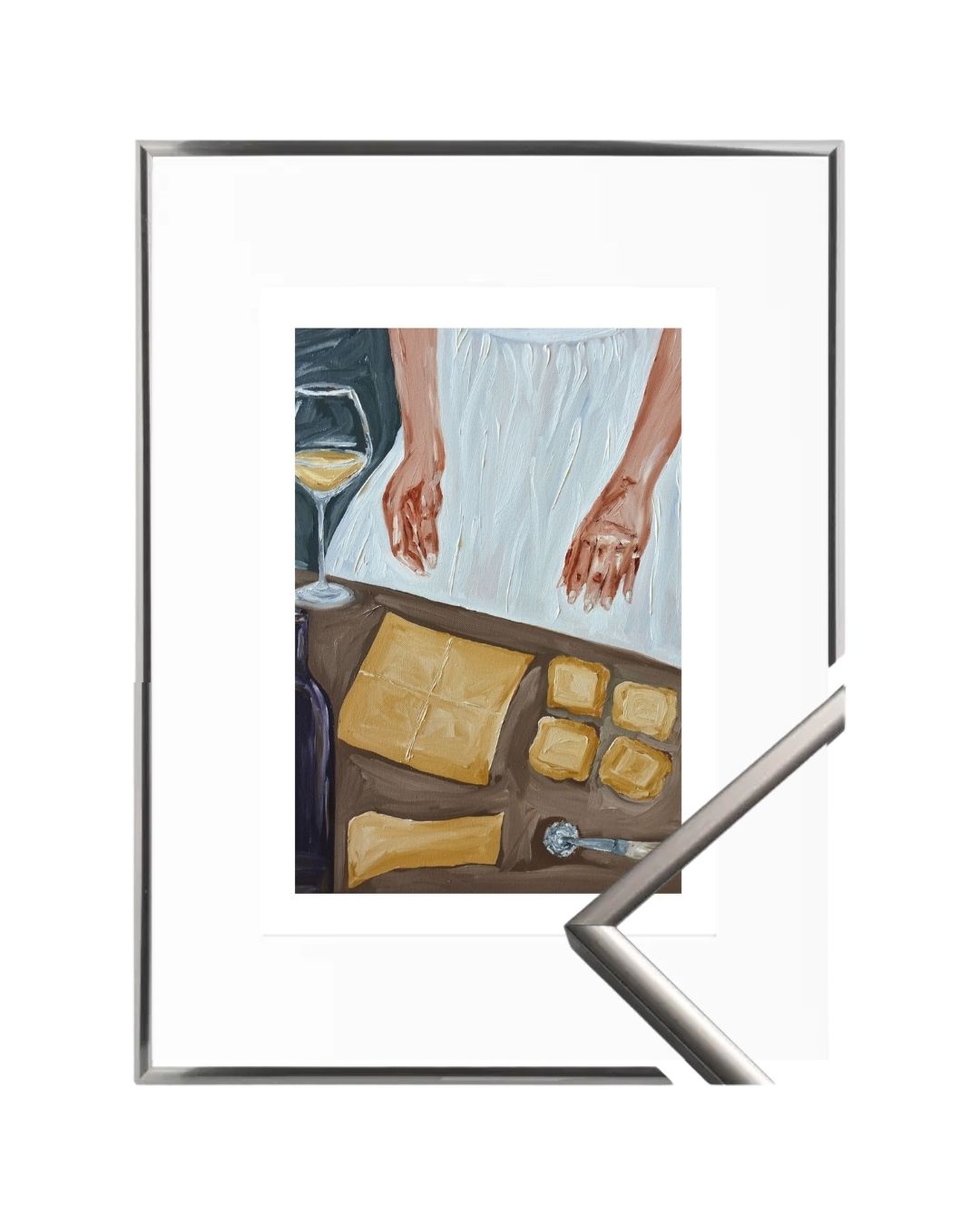 Making ravioli and sippin’ wine Fine Art Print