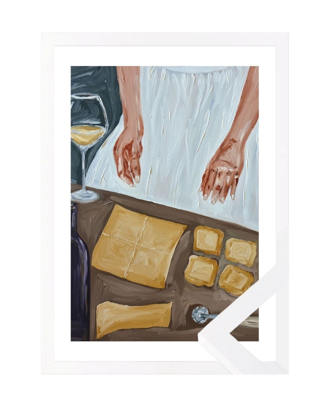 Making ravioli and sippin’ wine Fine Art Print