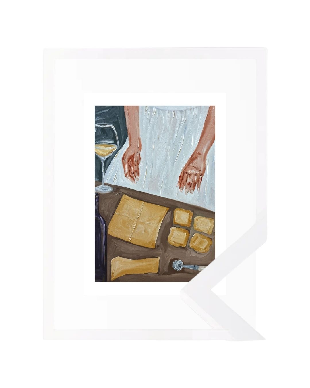 Making ravioli and sippin’ wine Fine Art Print