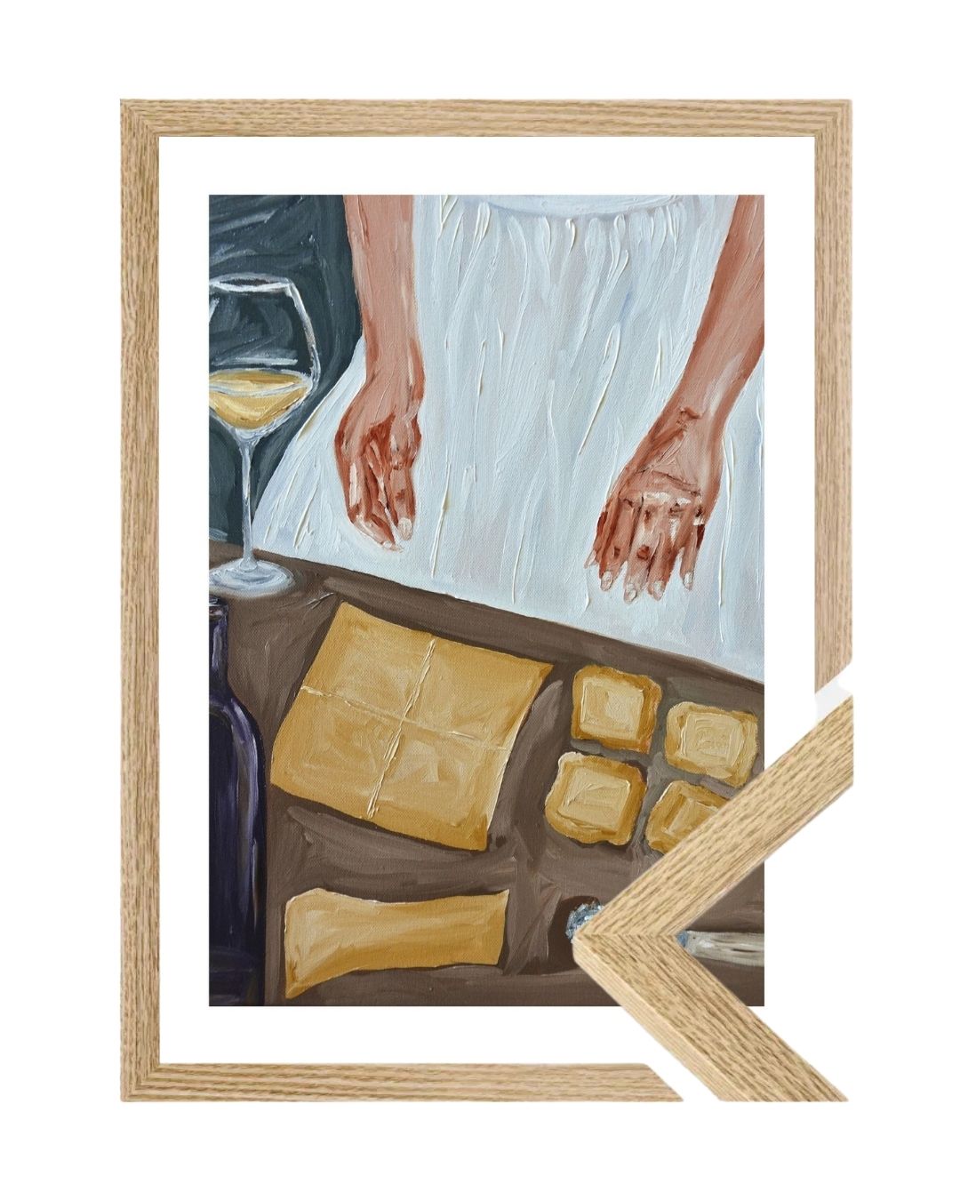 Making ravioli and sippin’ wine Fine Art Print