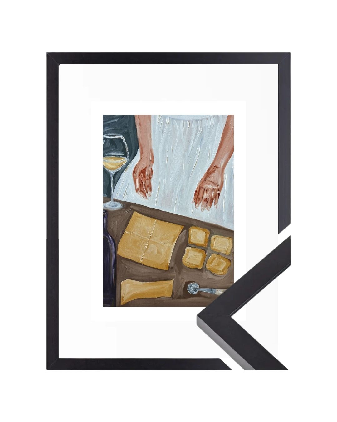 Making ravioli and sippin’ wine Fine Art Print