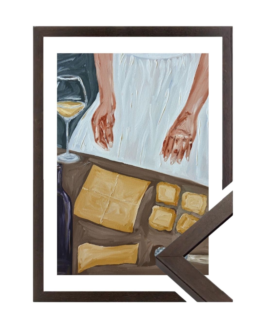 Making ravioli and sippin’ wine Fine Art Print