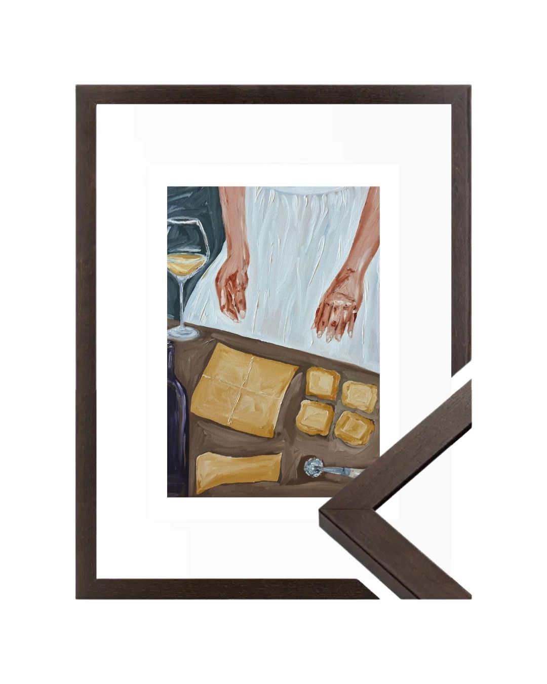 Making ravioli and sippin’ wine Fine Art Print