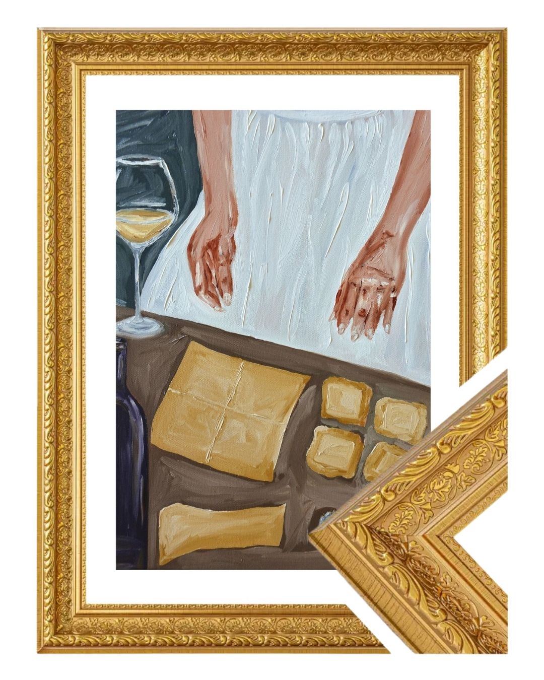 Making ravioli and sippin’ wine Fine Art Print