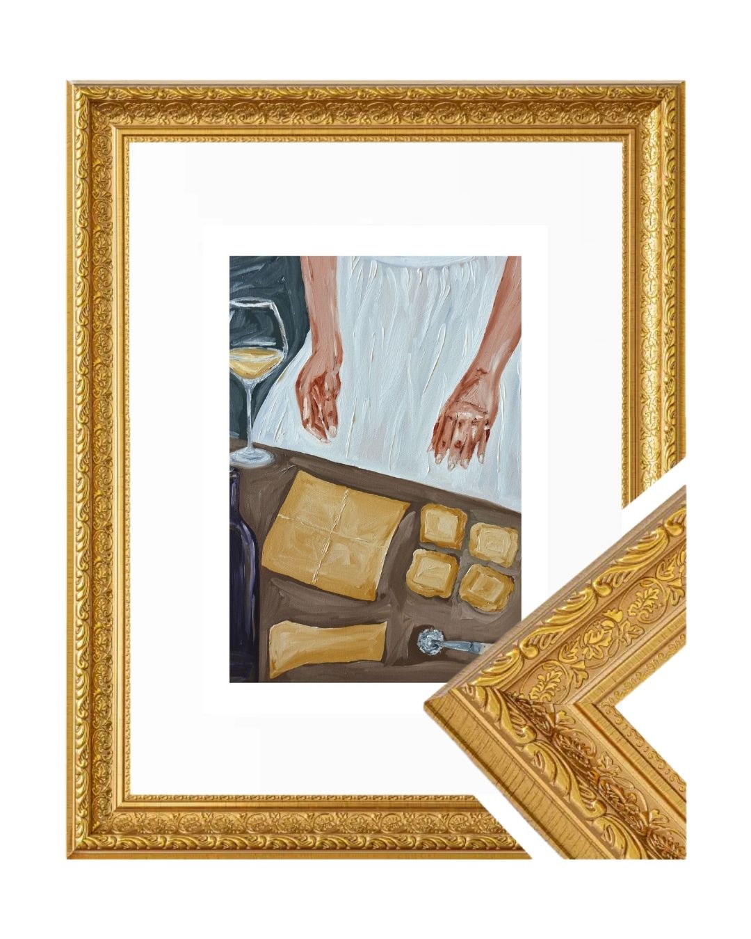 Making ravioli and sippin’ wine Fine Art Print