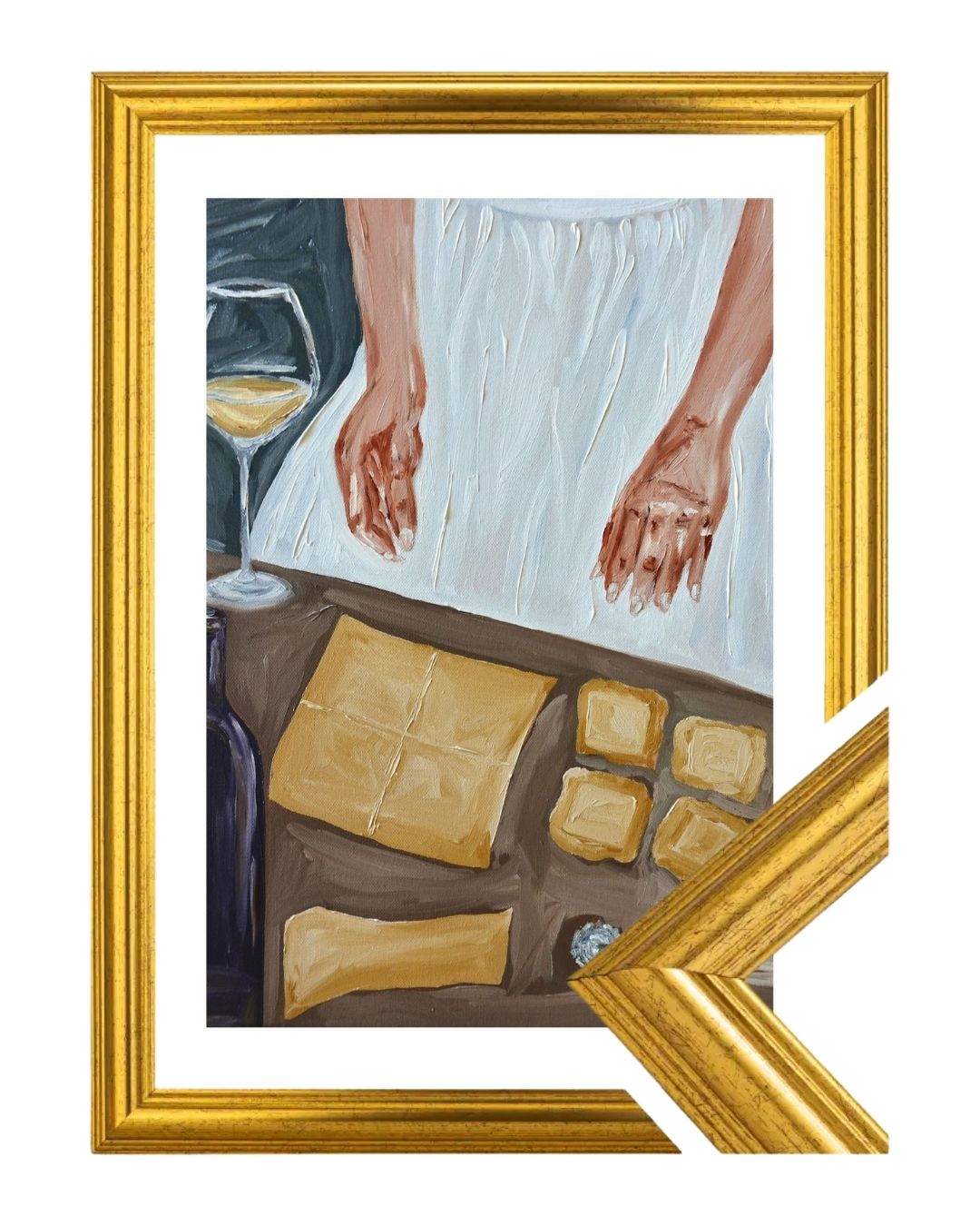 Making ravioli and sippin’ wine Fine Art Print