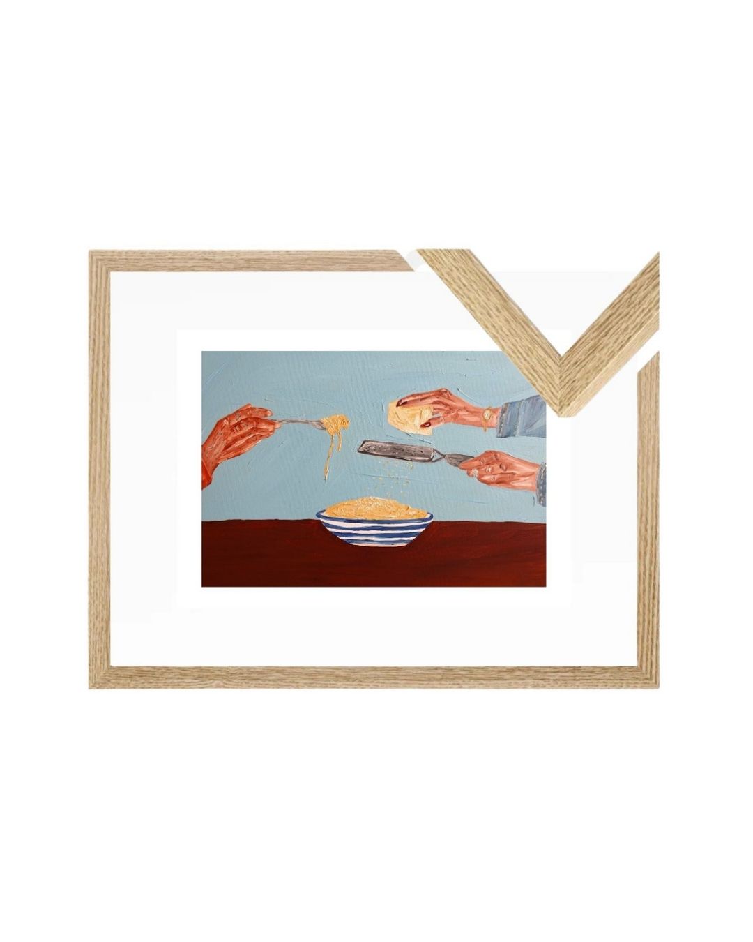Sharing pasta Fine Art Print