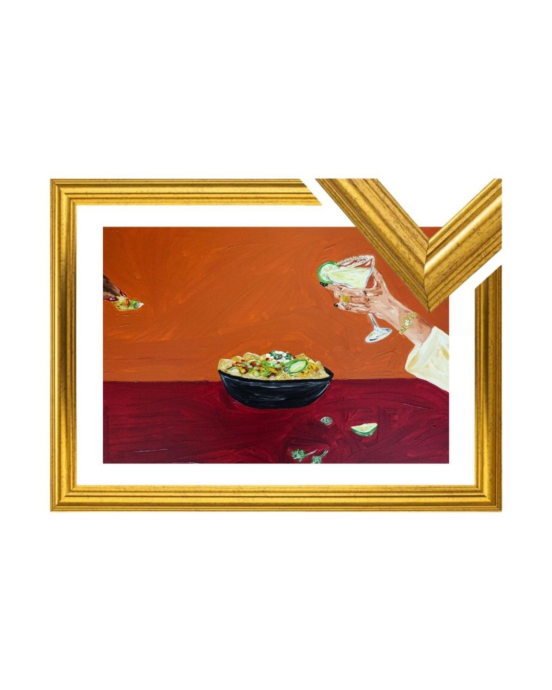 Sharing nachos and margaritas Fine Art Print