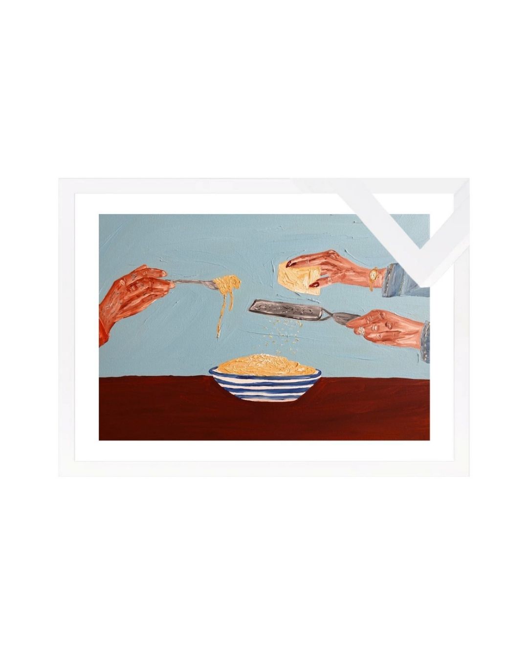 Sharing pasta Fine Art Print
