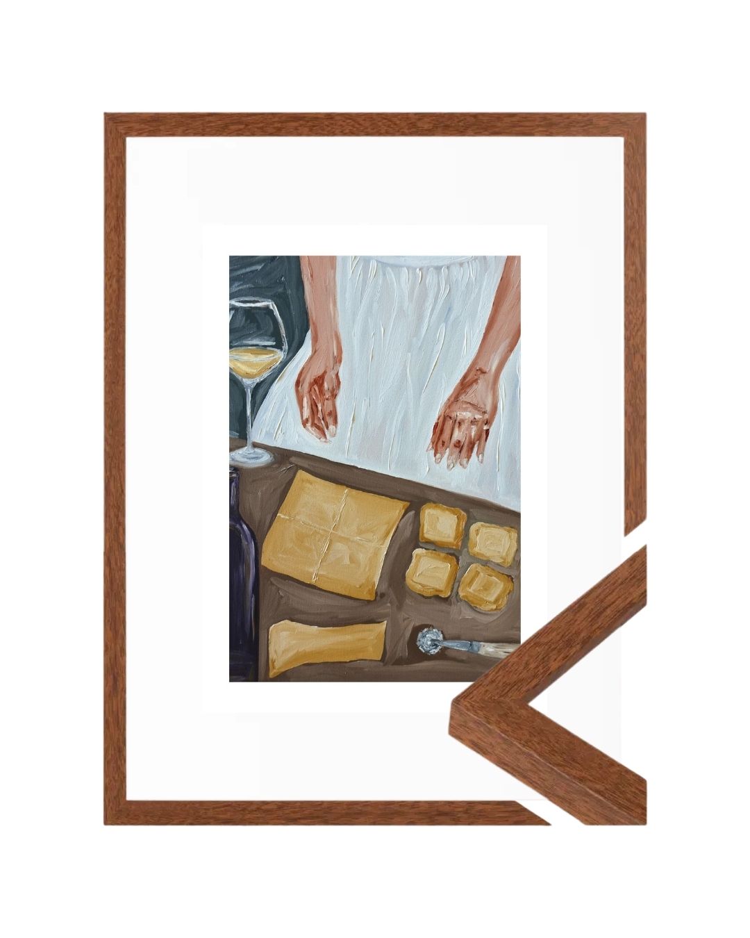 Making ravioli and sippin’ wine Fine Art Print