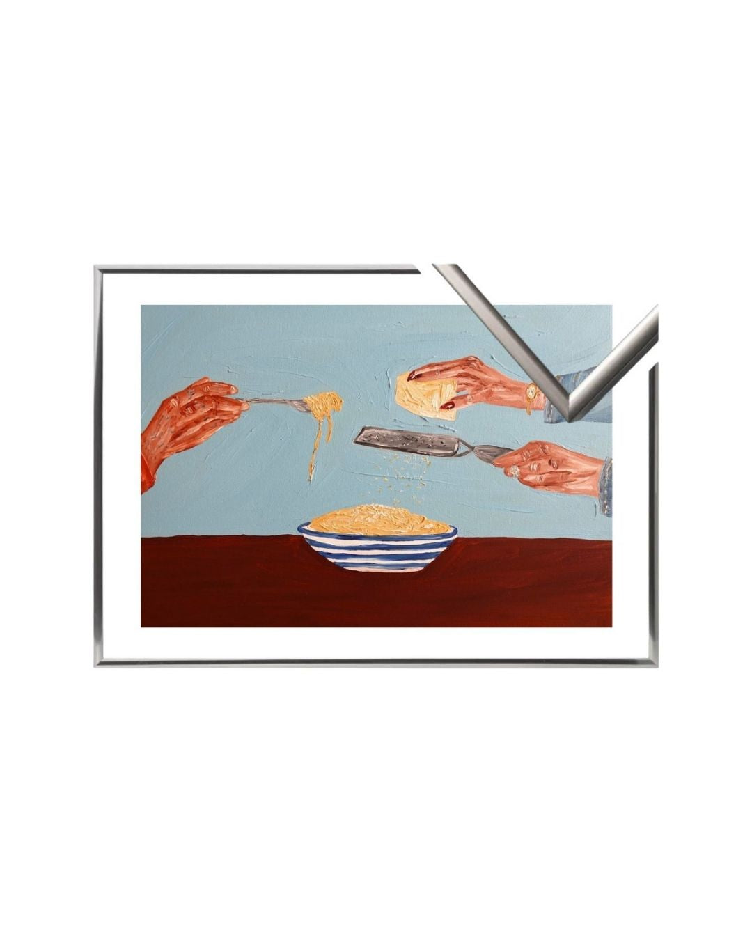 Sharing pasta Fine Art Print