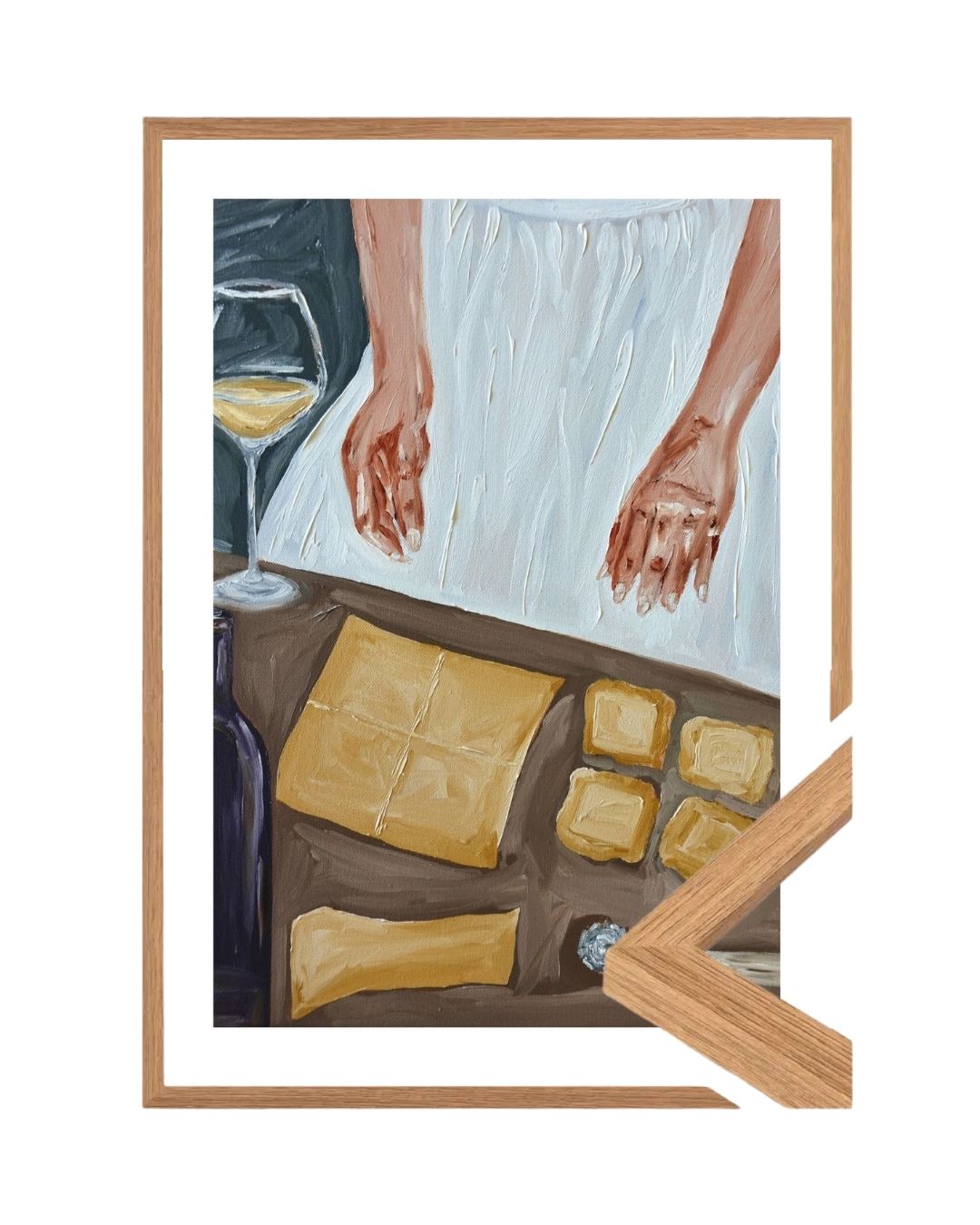 Making ravioli and sippin’ wine Fine Art Print