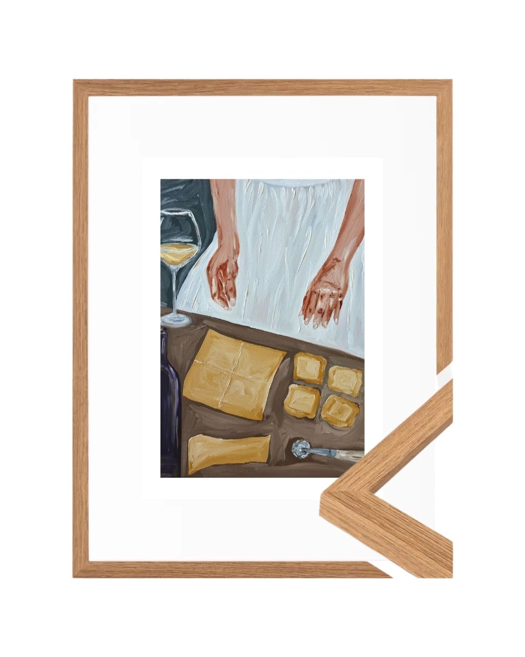 Making ravioli and sippin’ wine Fine Art Print