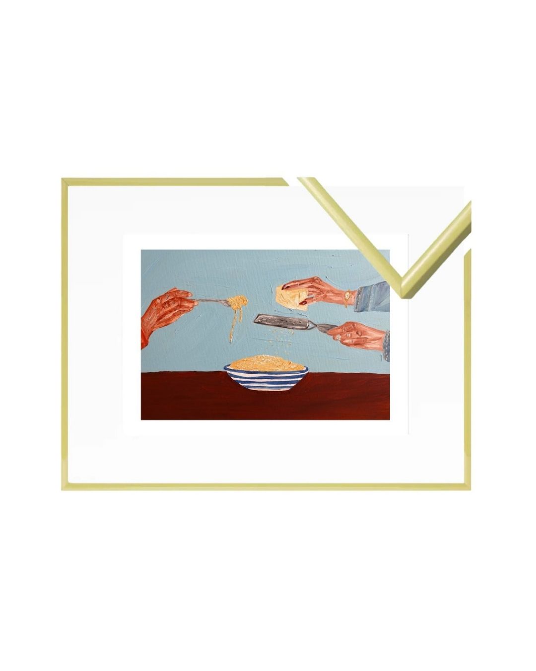 Sharing pasta Fine Art Print