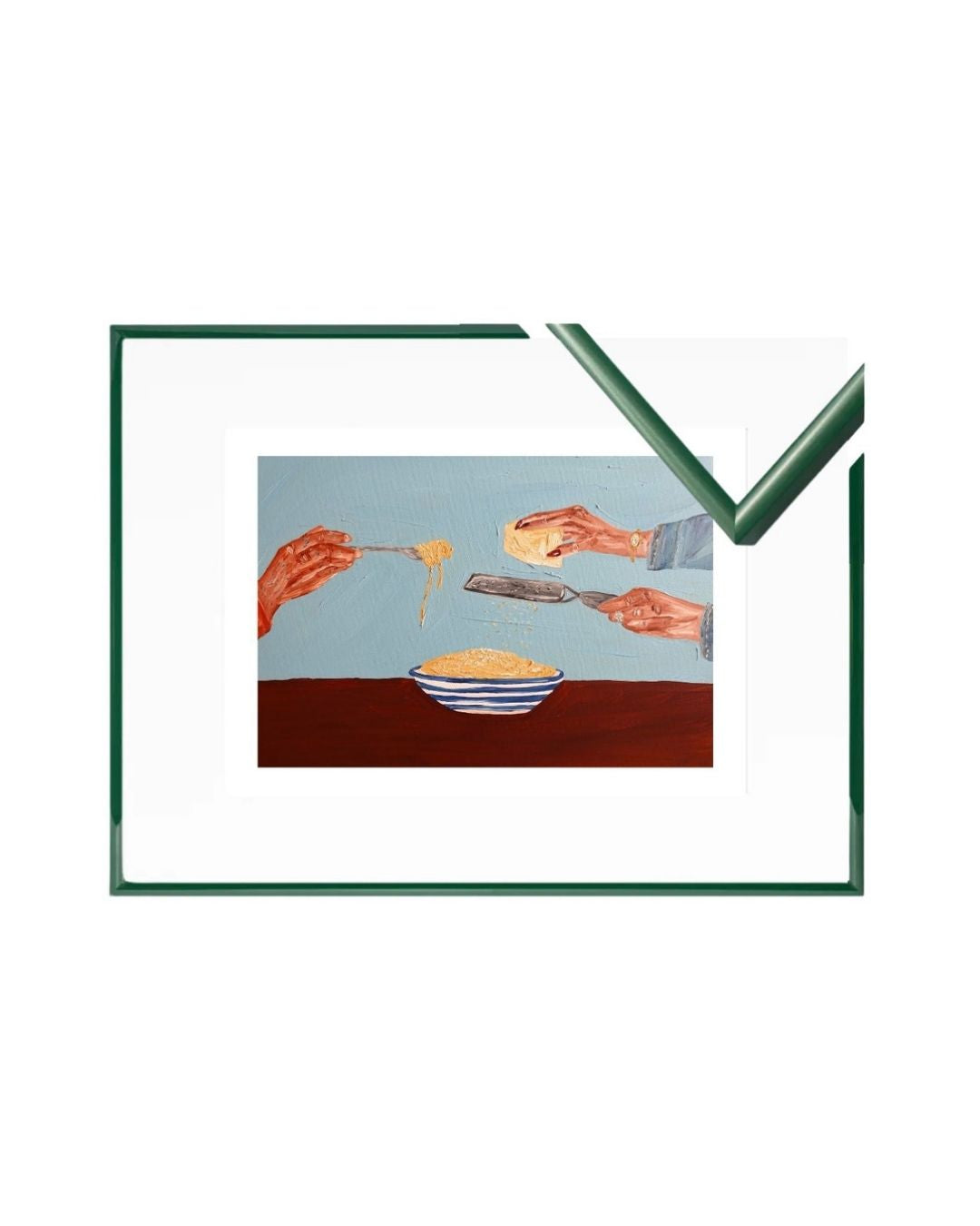 Sharing pasta Fine Art Print