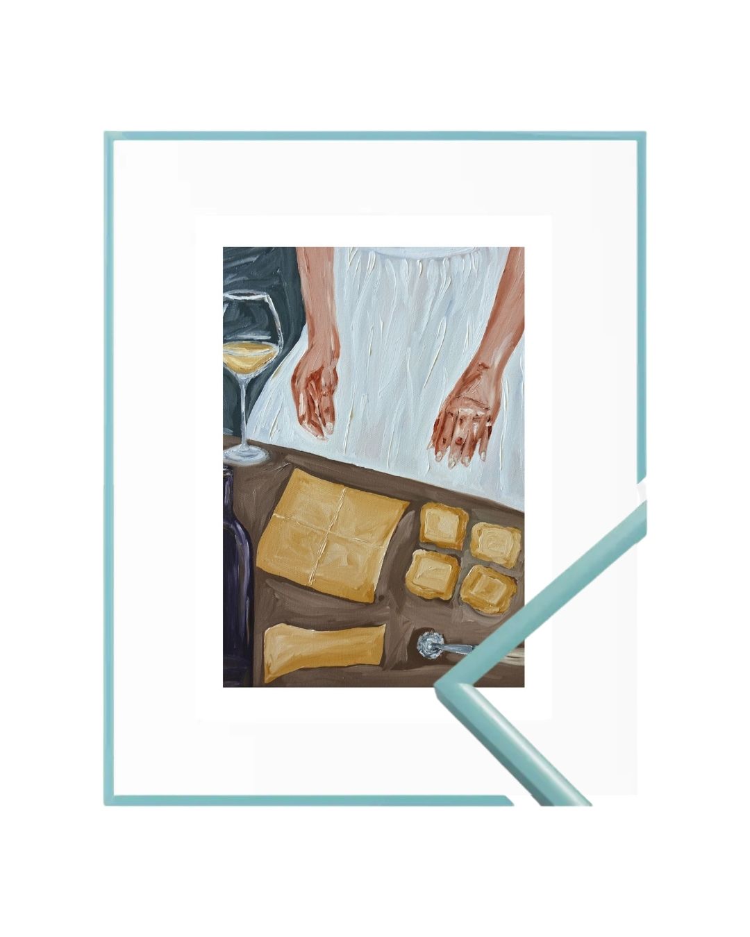 Making ravioli and sippin’ wine Fine Art Print