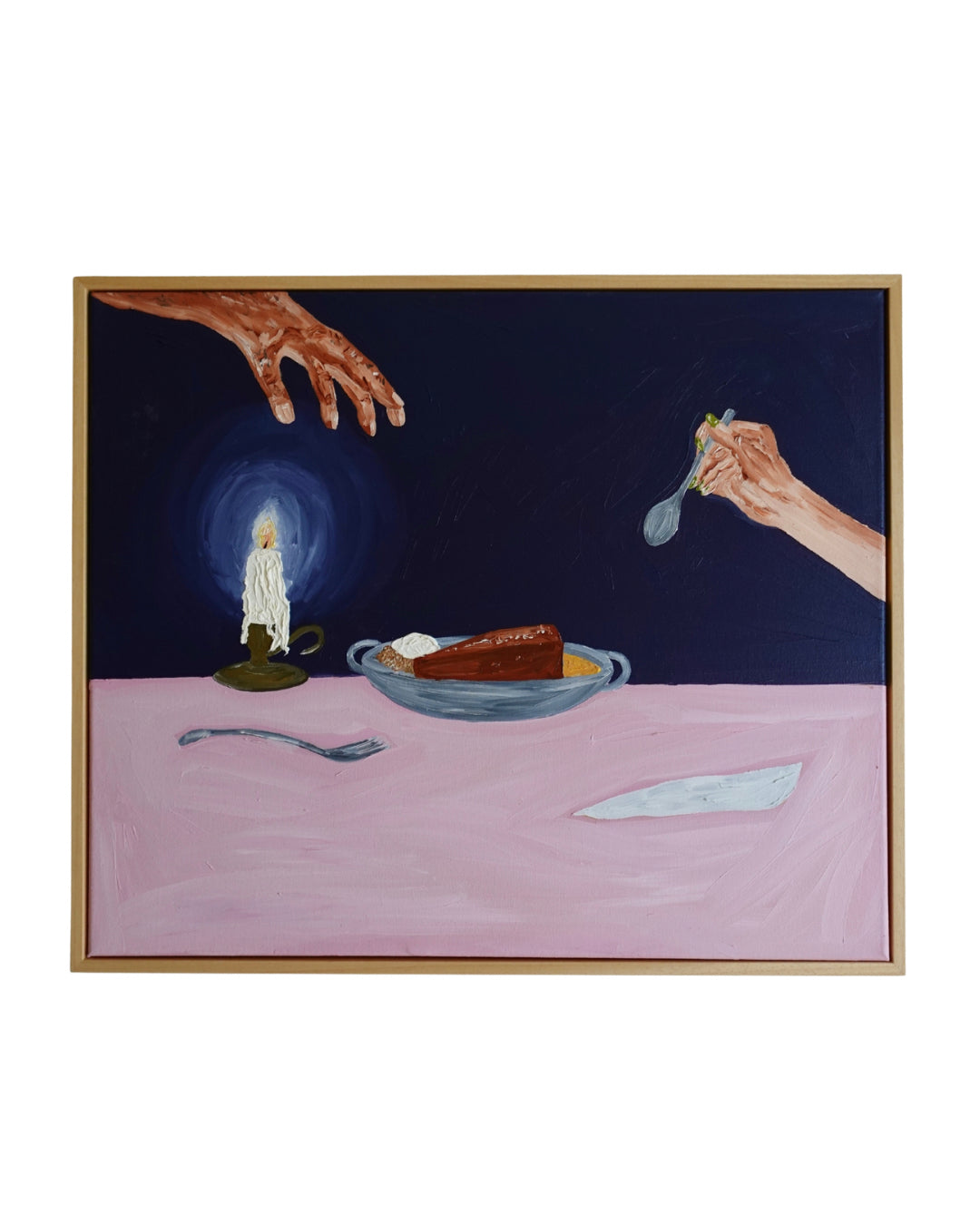 Sharing dessert Painting