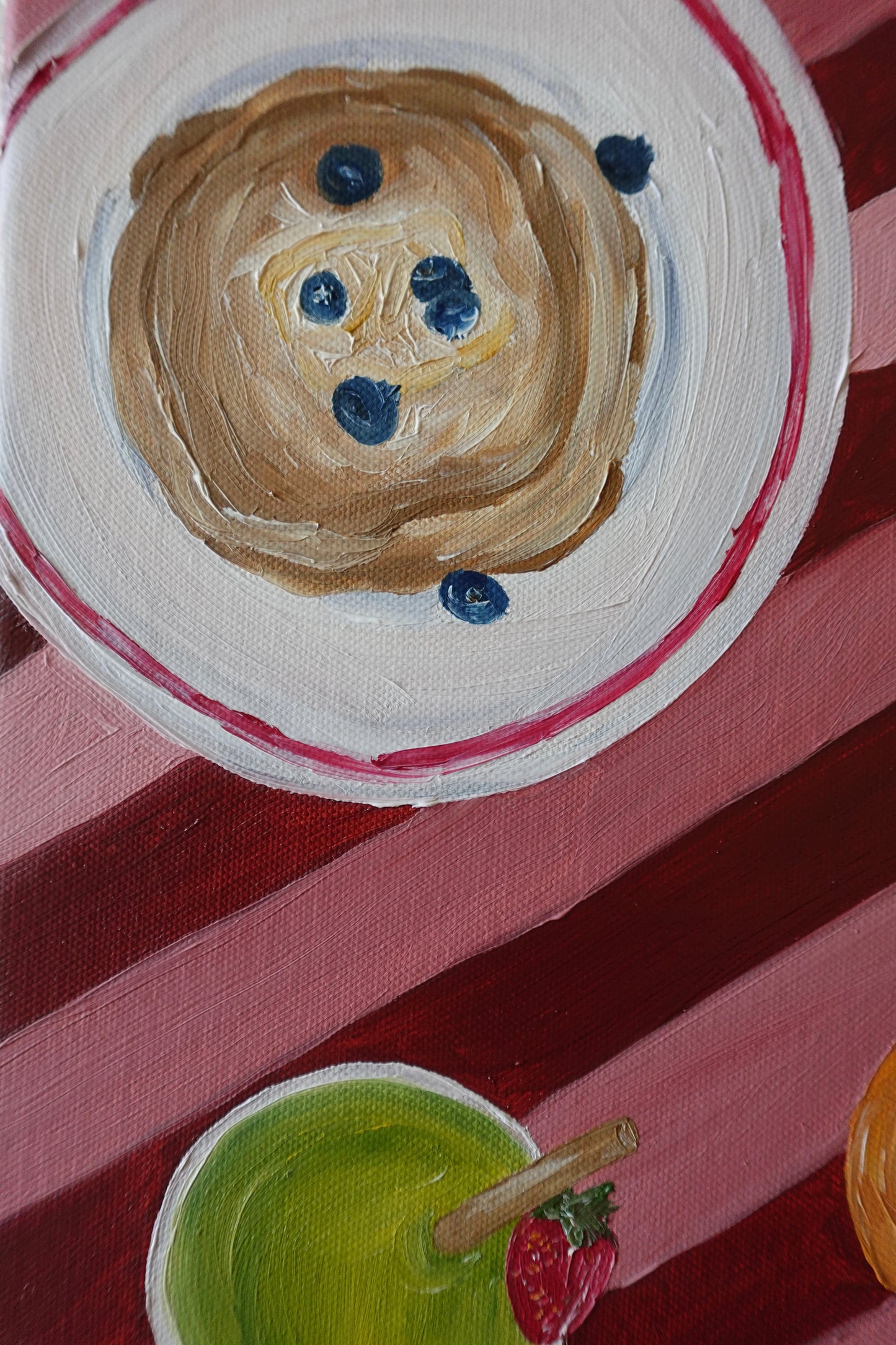 Papaia e panquecas Painting