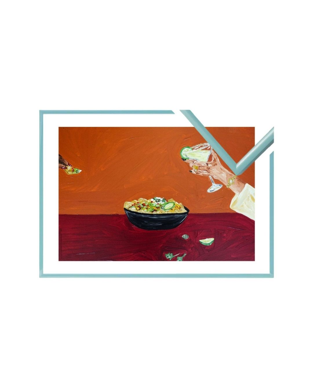 Sharing nachos and margaritas Fine Art Print
