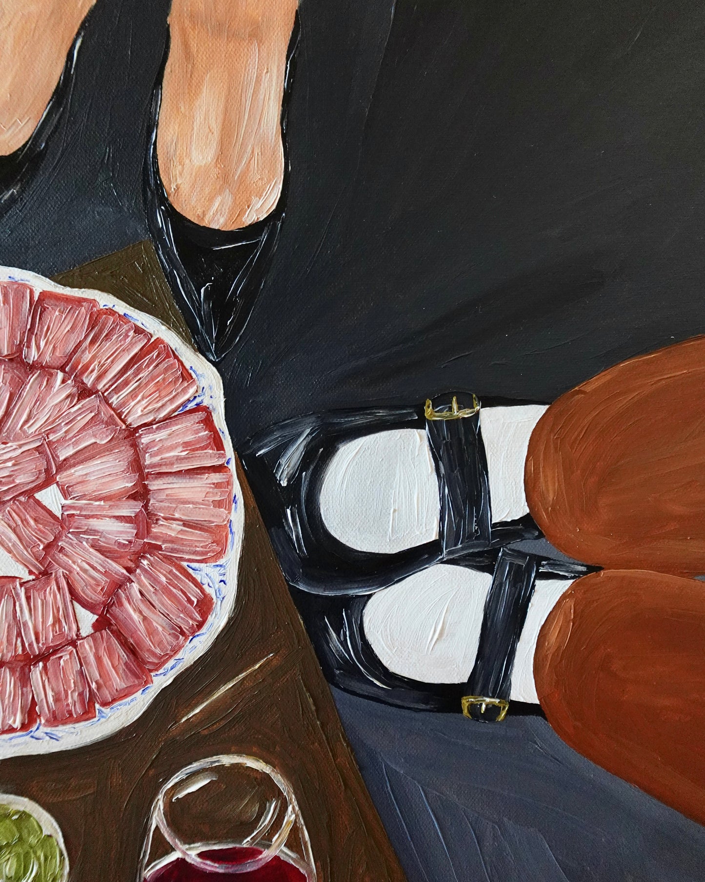 A stool for five Painting