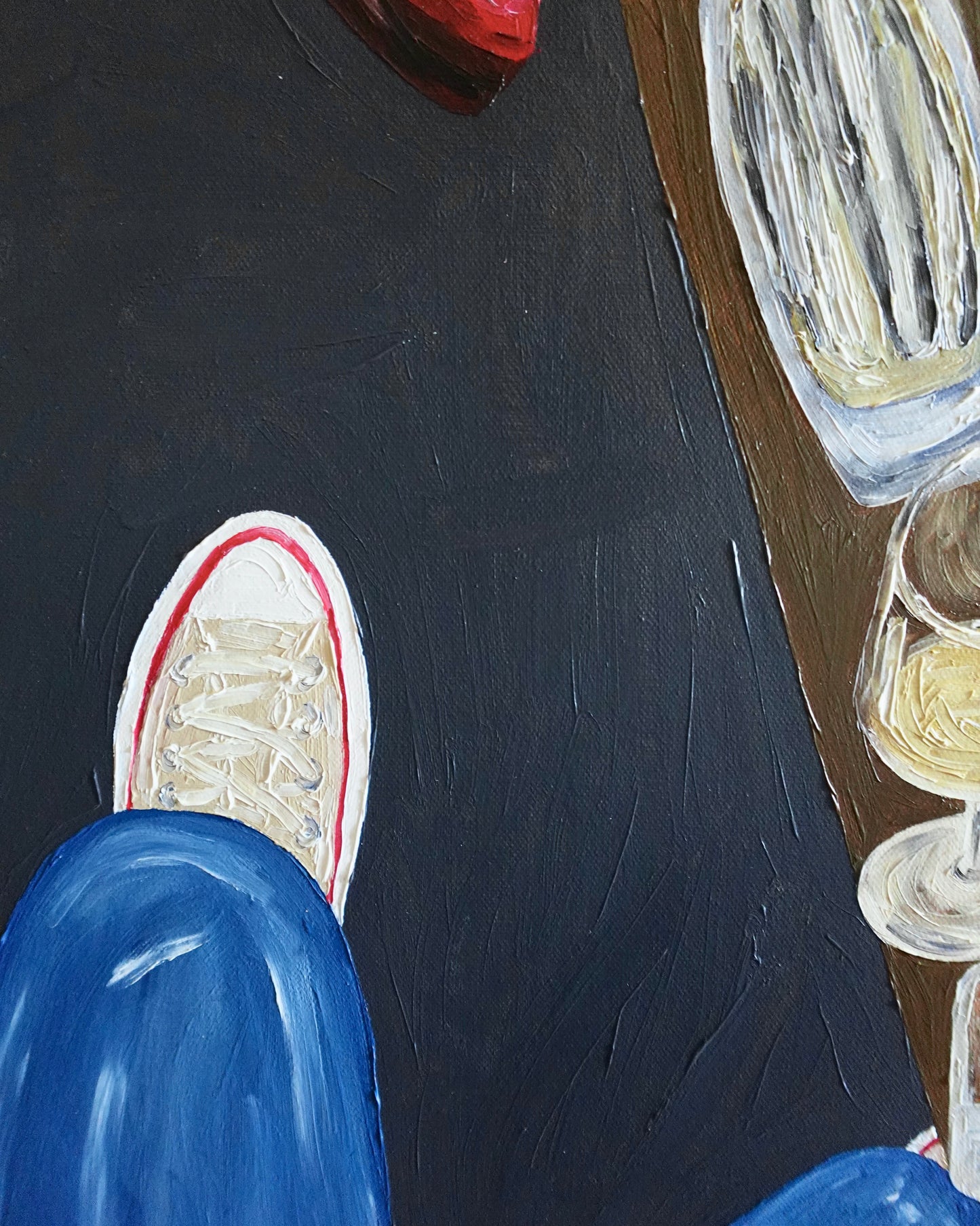 A stool for five Painting