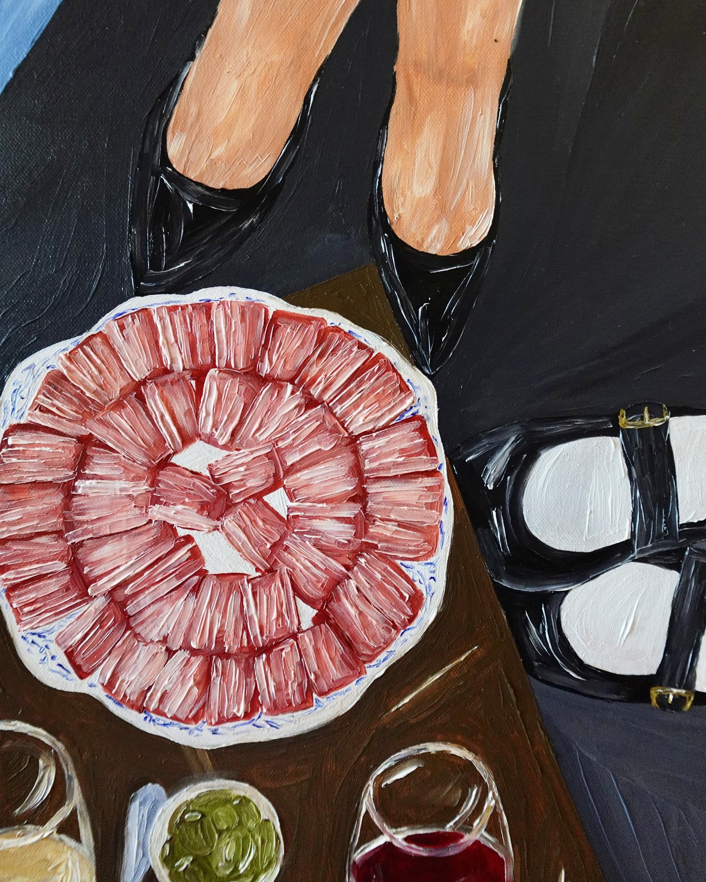 A stool for five Painting