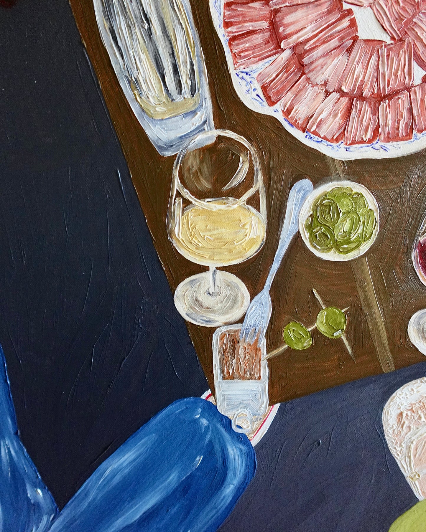 A stool for five Painting